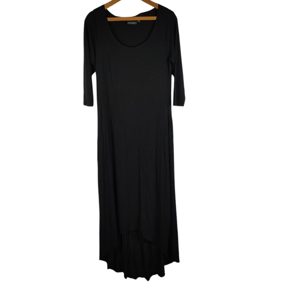 Cynthia Rowley Black Women's Dress High Low Scoop Neck Large - Picture 1 of 8